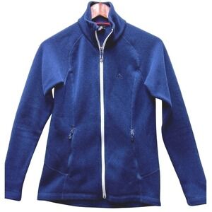 Macpac Women's Tui Fleece Full Zip Jacket Size 8 Blue Polartec Gorpcore
